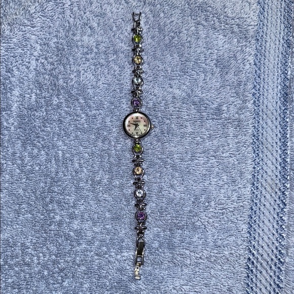 Badavici Silver Watch with Gem Accents main image 7